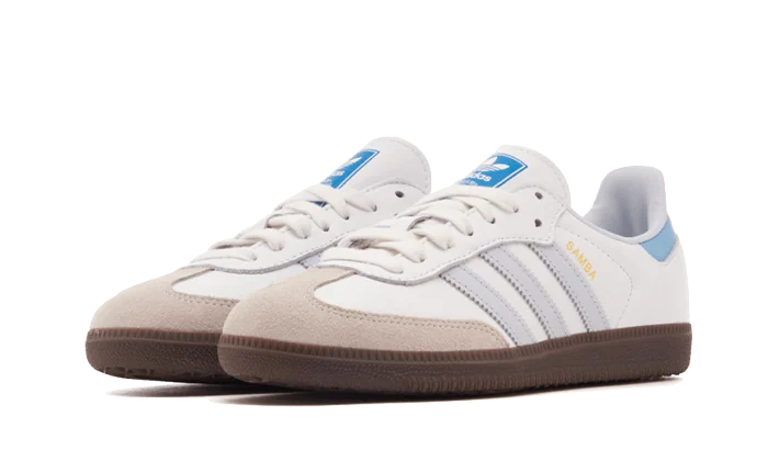 adidas Samba Core White Halo Blue — vue 3