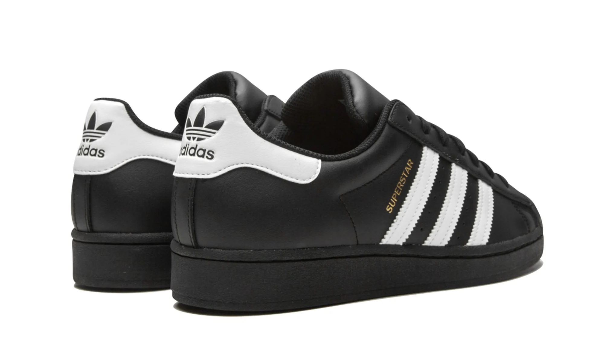 adidas Superstar Core Black White Gold Metallic — vue 2