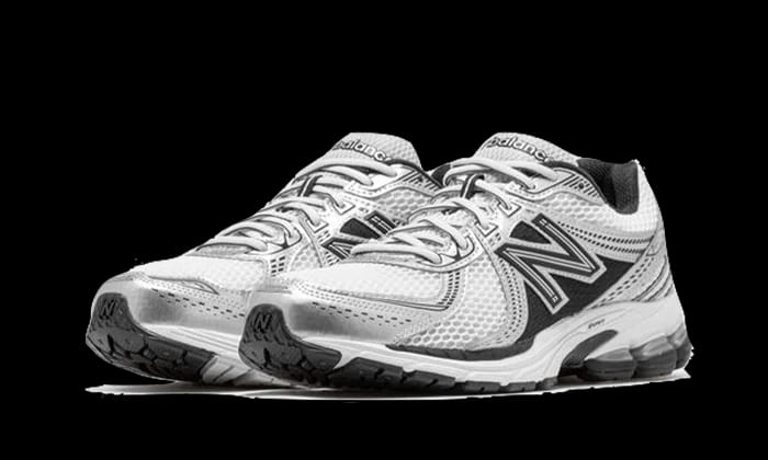 New Balance 860v2 Black White Silver — vue 2