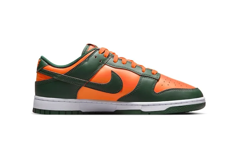 Nike Dunk Low Retro Miami Hurricanes — vue 2