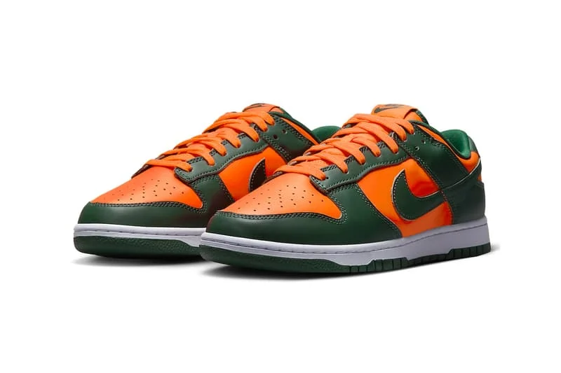 Nike Dunk Low Retro Miami Hurricanes — vue 3