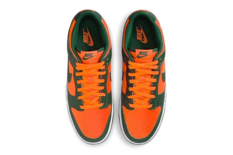 Nike Dunk Low Retro Miami Hurricanes — vue 4