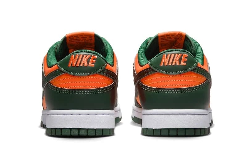 Nike Dunk Low Retro Miami Hurricanes — vue 5