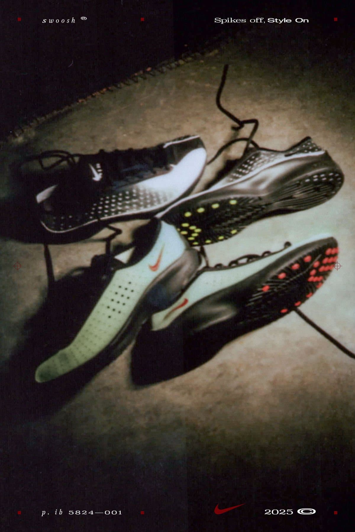 Chaussures à pointes, grain argentique