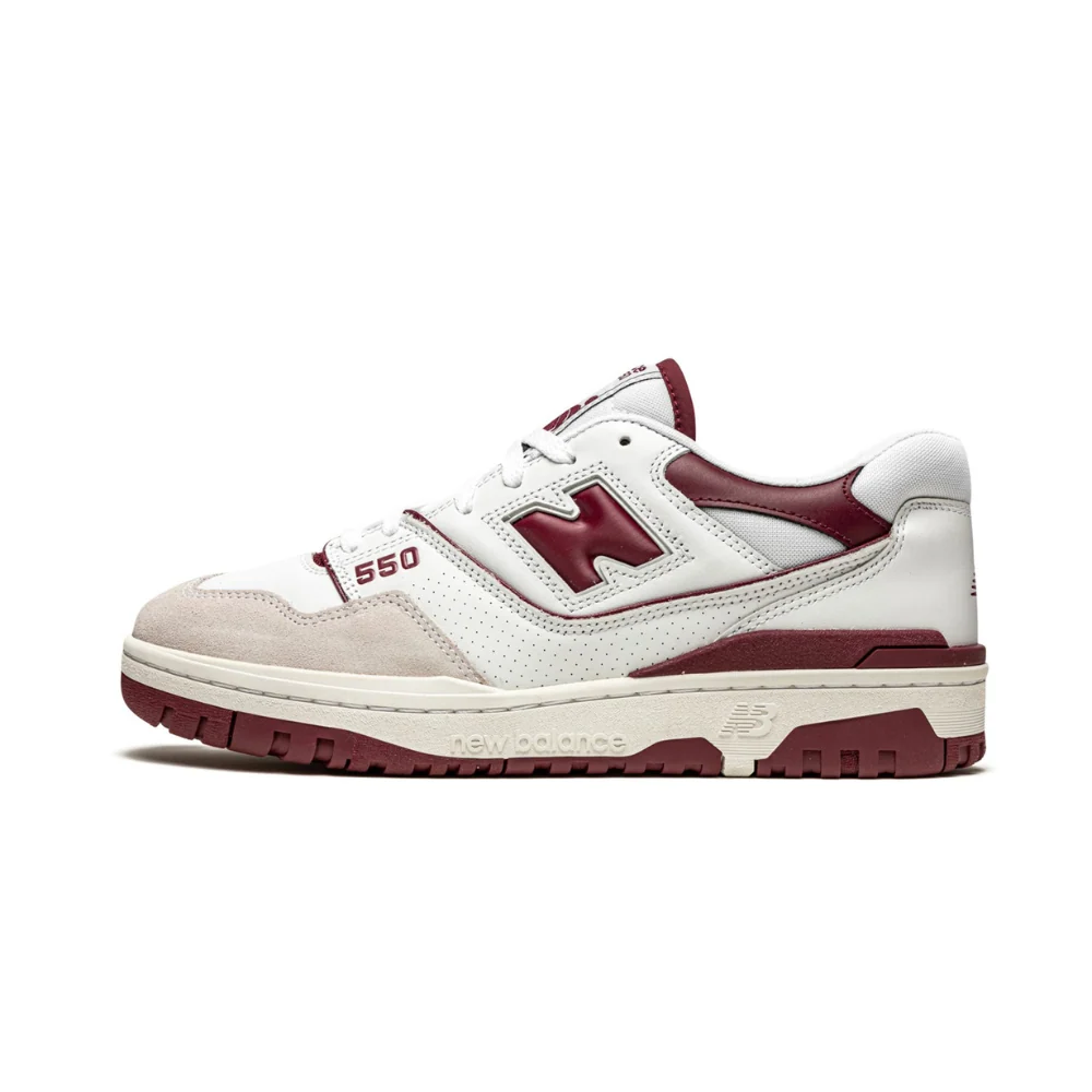 New Balance 550 White Burgundy — vue 1