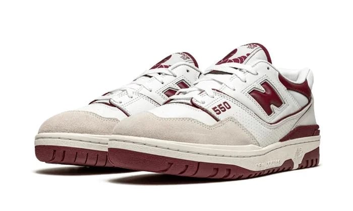 New Balance 550 White Burgundy — vue 2