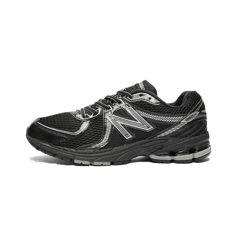 New Balance 860v2 Black Silver — vue 1