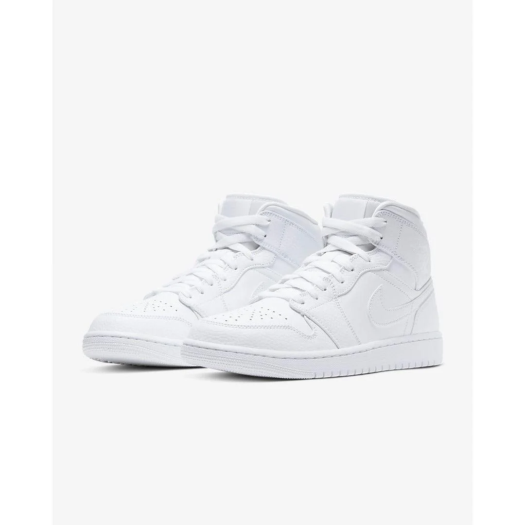 Air Jordan 1 Mid Triple White — vue 2
